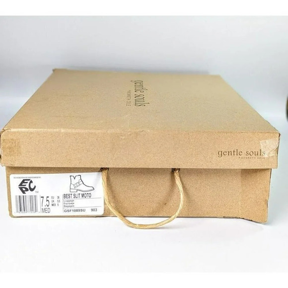 Gentle Souls by Kenneth Cole Women's Best Slit Moto Boots Size 7.5 M (MSRP $279) - Picture 9 of 9